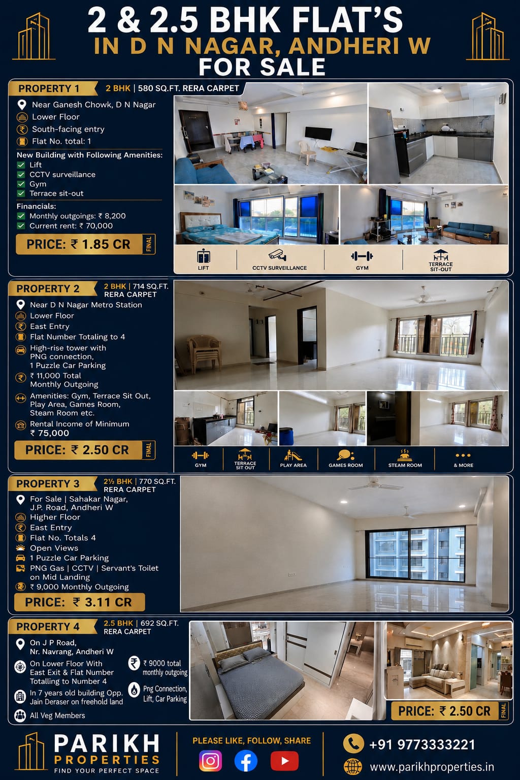 Four-property sale poster — this listing is Property 4