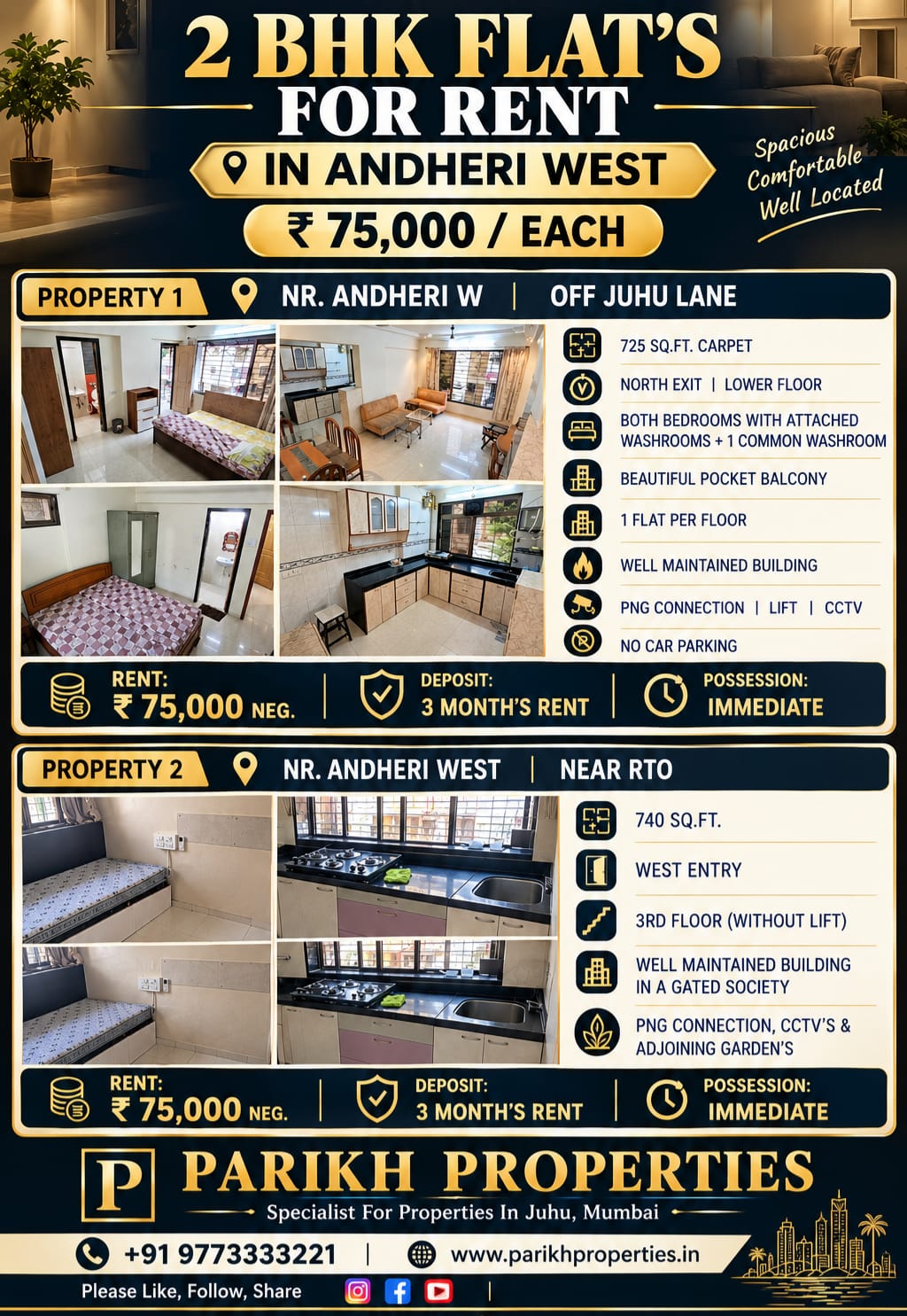 Supplied listing poster — Property 1 (upper section)
